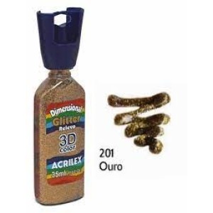 TINTA DIMENS GLITER 201/OURO - UN